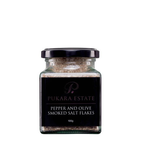 Pepper and Olive Smoked Salt Flakes 100gm x 6